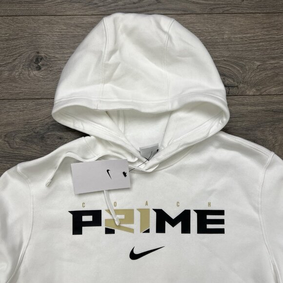 Nike Pullover Hoodie Deion Sanders Prime Sz XL Men White 2.0 Club Fleece - Picture 7 of 12